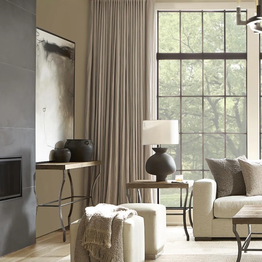 Bernhardt Tribeca Collection Console Table ~ Aurum Finish with Textured Steel Base - Image 2