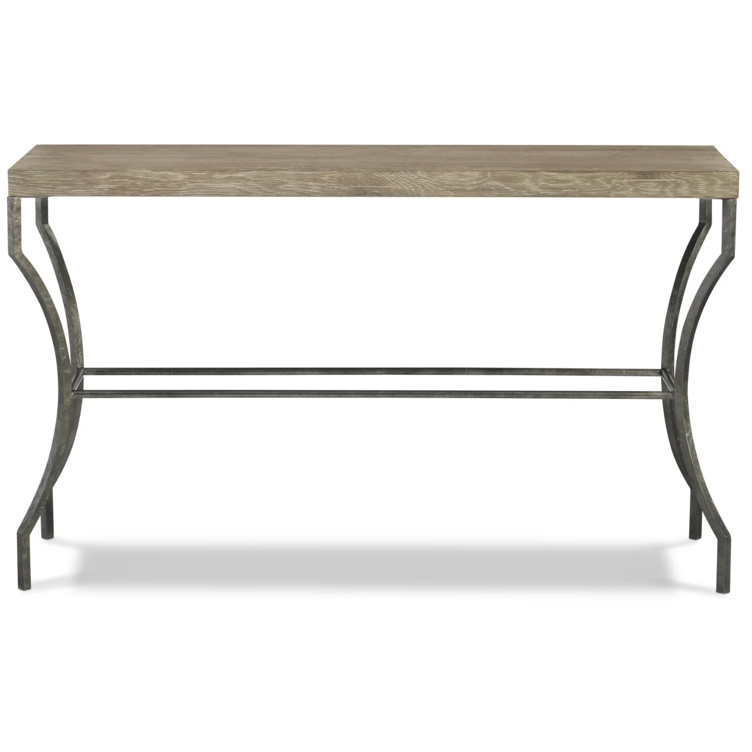 Bernhardt Tribeca Collection Console Table ~ Aurum Finish with Textured Steel Base - Image 4