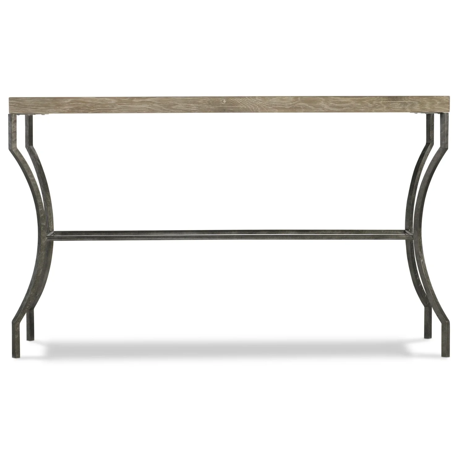 Bernhardt Tribeca Collection Console Table ~ Aurum Finish with Textured Steel Base - Image 5