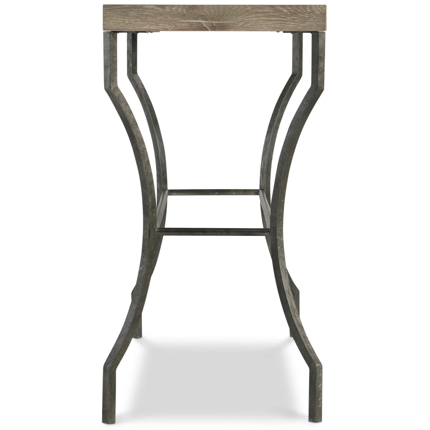 Bernhardt Tribeca Collection Console Table ~ Aurum Finish with Textured Steel Base - Image 6