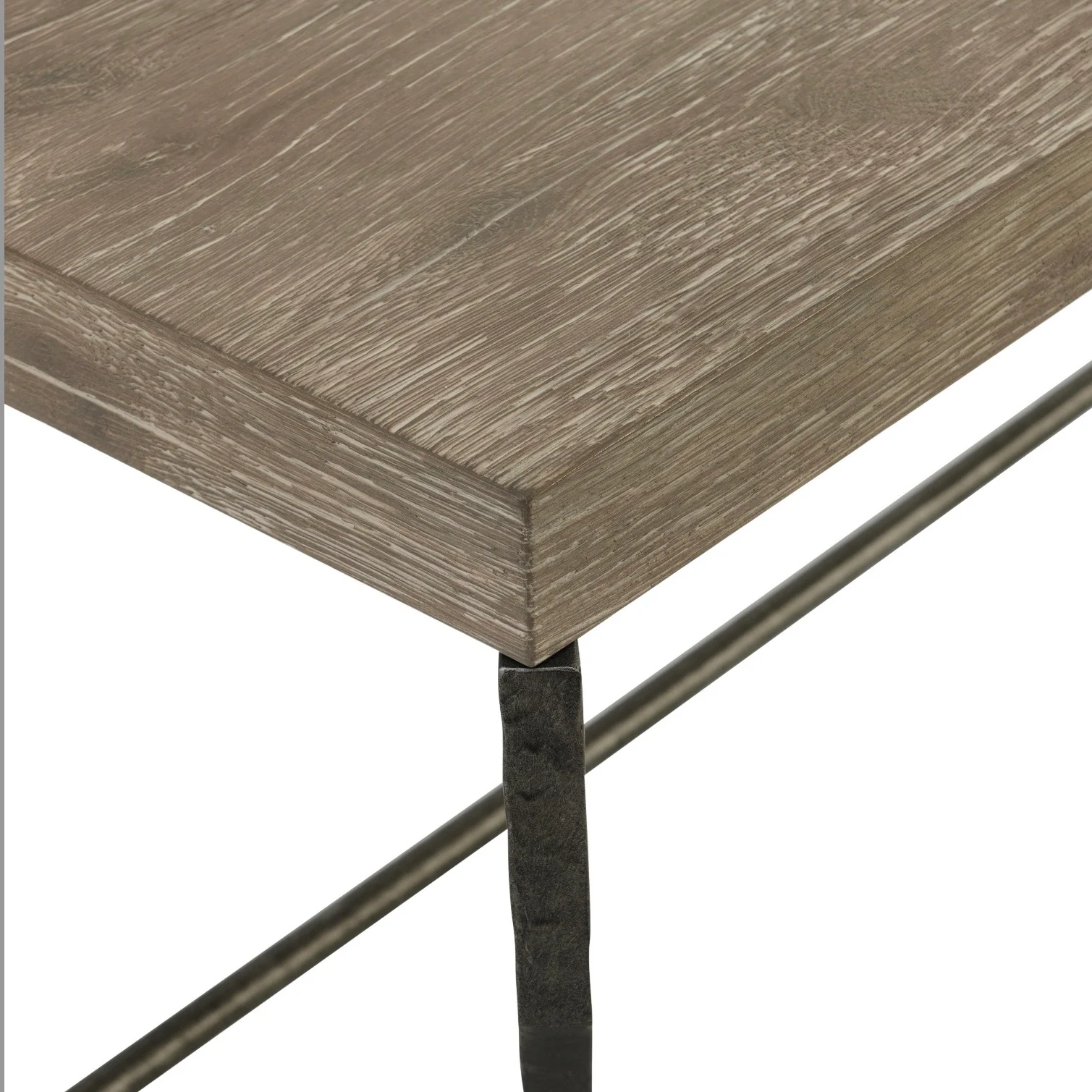 Bernhardt Tribeca Collection Console Table ~ Aurum Finish with Textured Steel Base - Image 9
