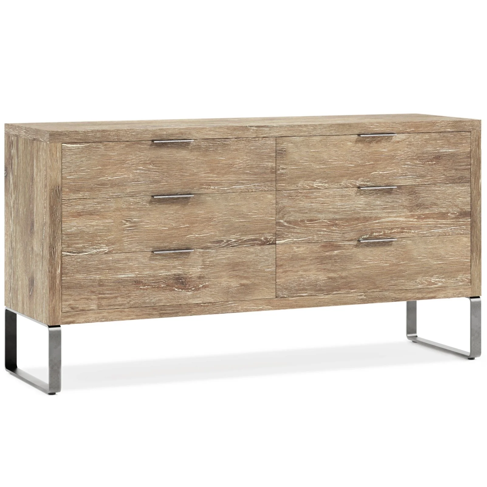 Bernhardt Tribeca Collection Six Drawer Dresser With Metal Base ~ Aurum Finish - Image 2