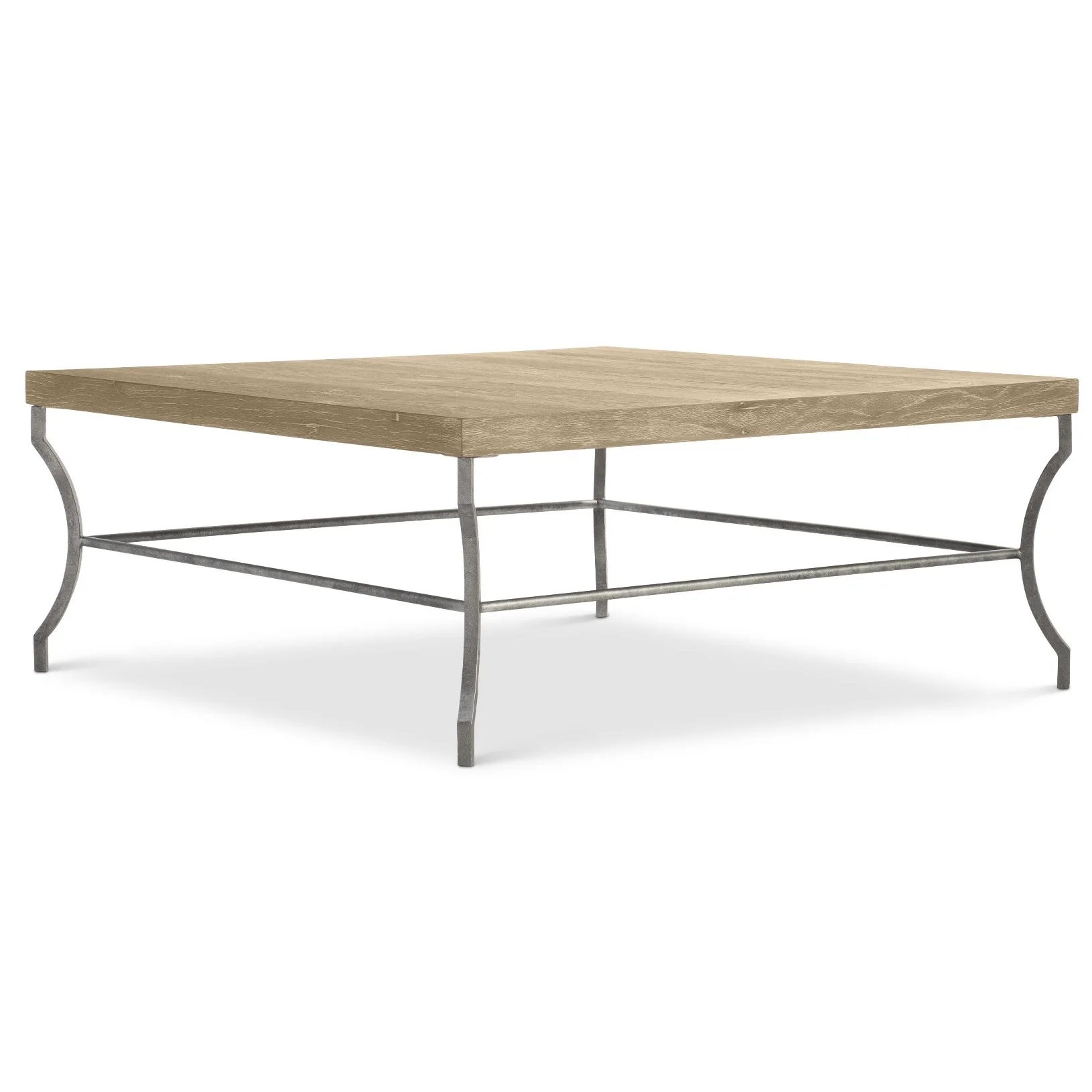 Bernhardt Tribeca Collection Square Cocktail Table ~ Aurum Finish with Textured Steel Base - Image 5