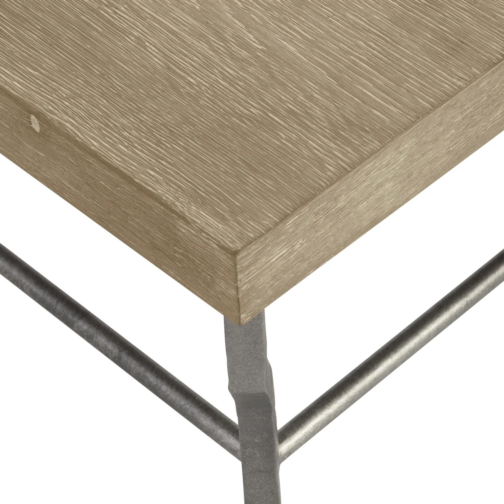 Bernhardt Tribeca Collection Square Cocktail Table ~ Aurum Finish with Textured Steel Base - Image 7