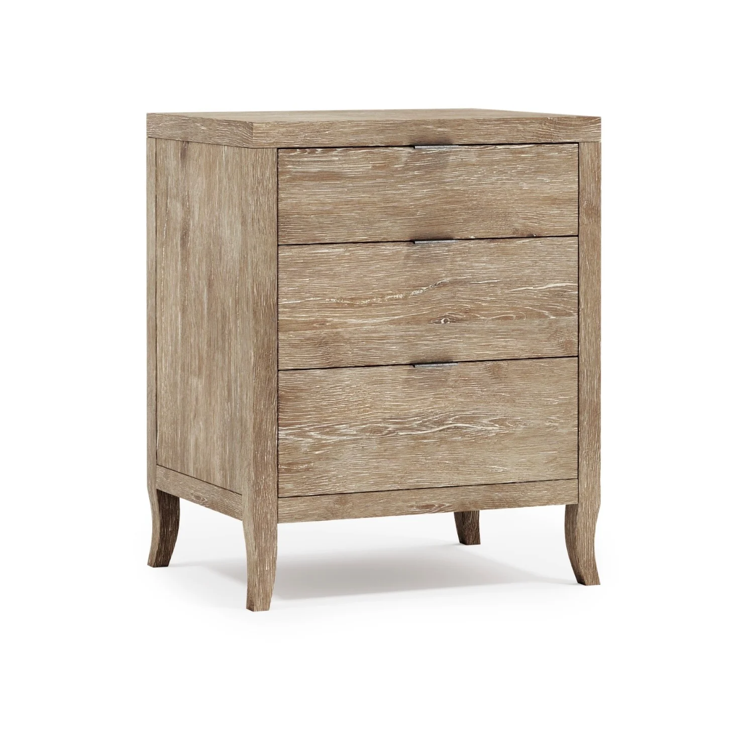 Bernhardt Tribeca Collection Three Drawer Nightstand ~ Aurum Finish