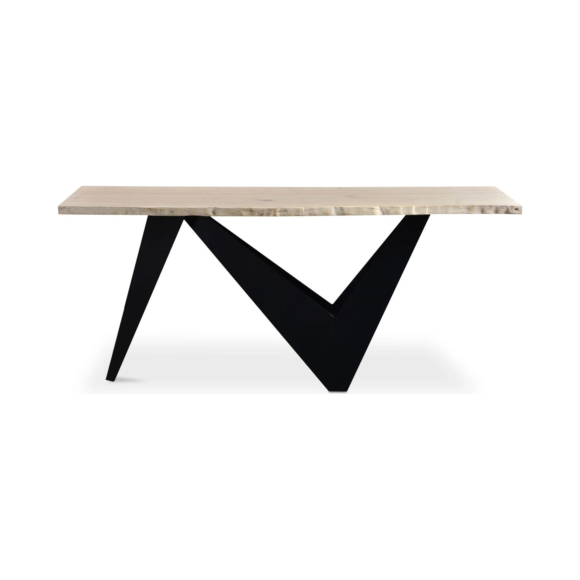 Moe’s Home Collection Bird Live Edge Console Table With Iron Base - Image 3