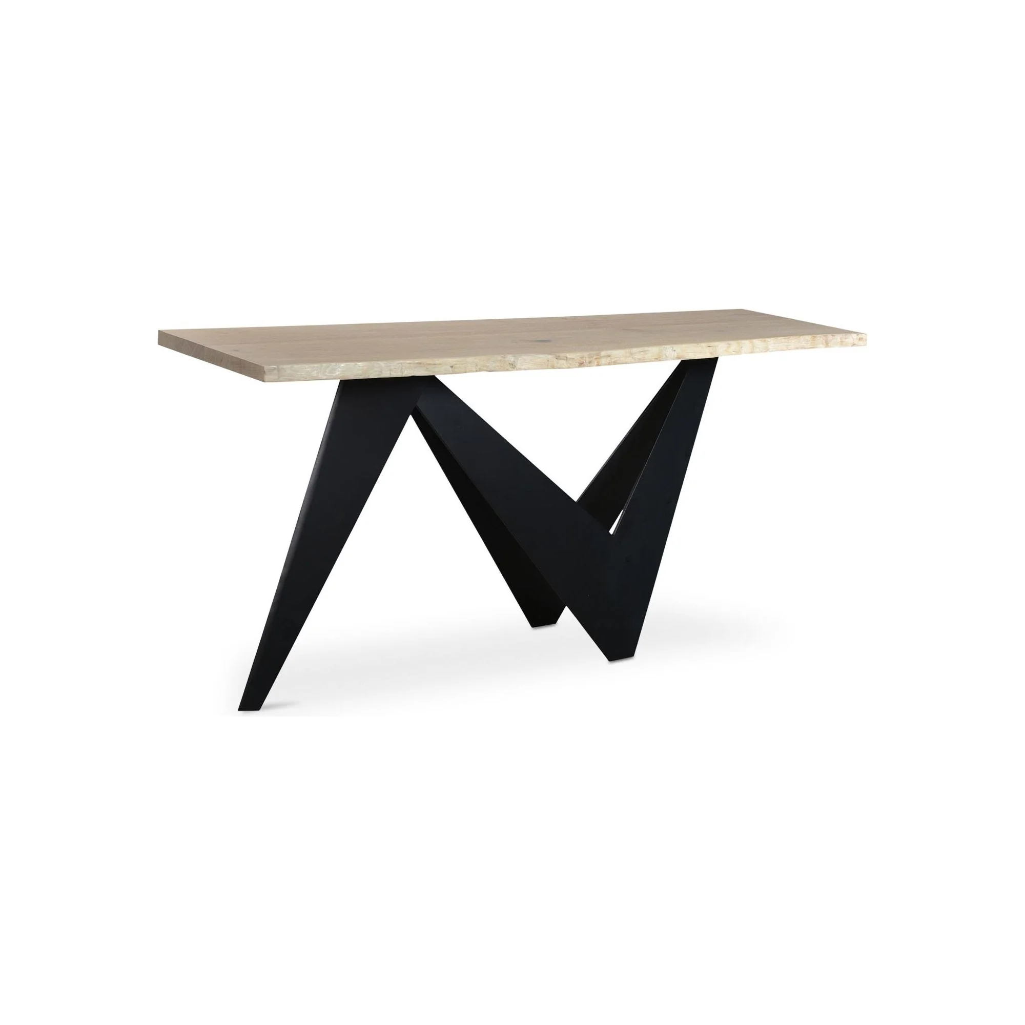 Moe’s Home Collection Bird Live Edge Console Table With Iron Base - Image 4