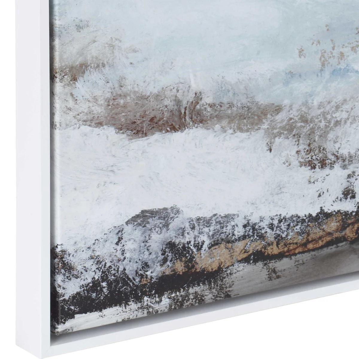 Uttermost Blue Essence White Framed Canvas - Image 5