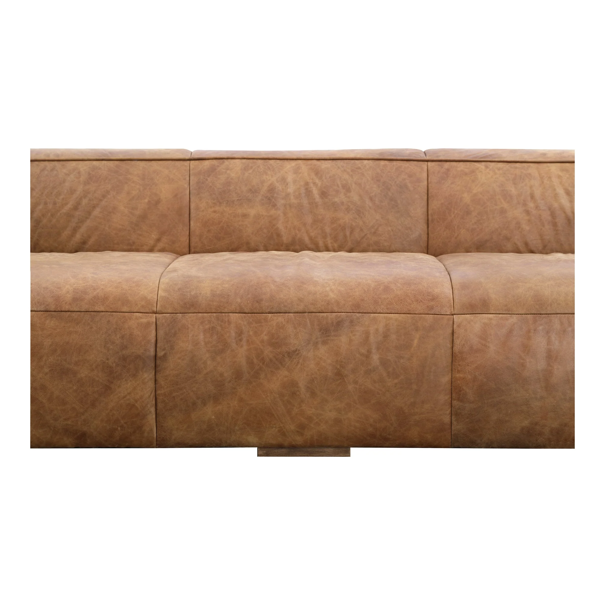 Moe's Home Collection Bolton Open Road Brown Leather Sofa - Image 5
