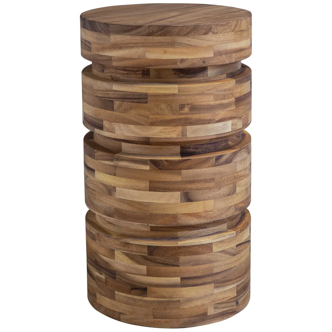 Uttermost Boone Wood Rustic Modern Round Accent Drink Table - Image 2