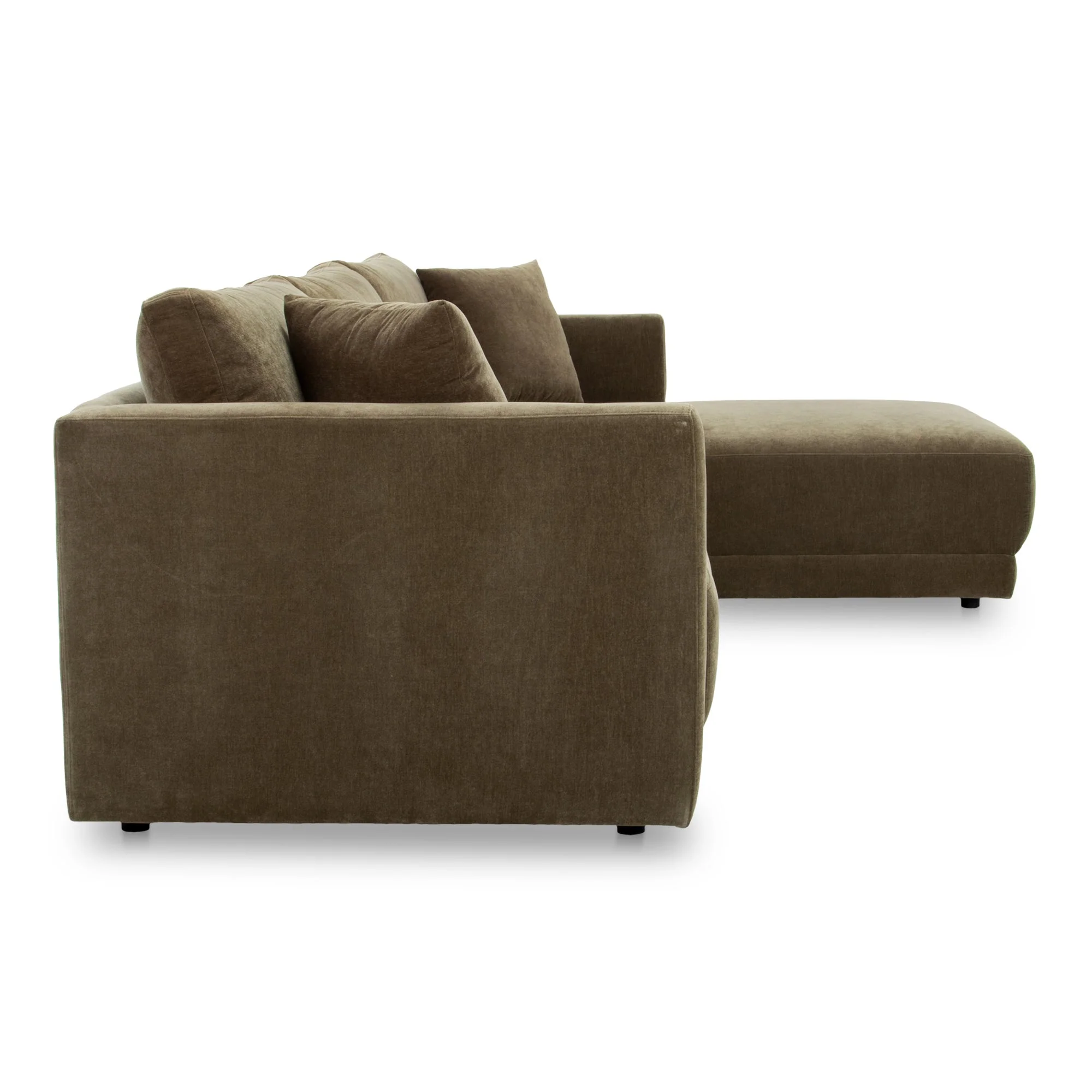 Moe's Home Collection Bryn Heritage Cedar Green Sectional ~ Right Facing Chaise - Image 4
