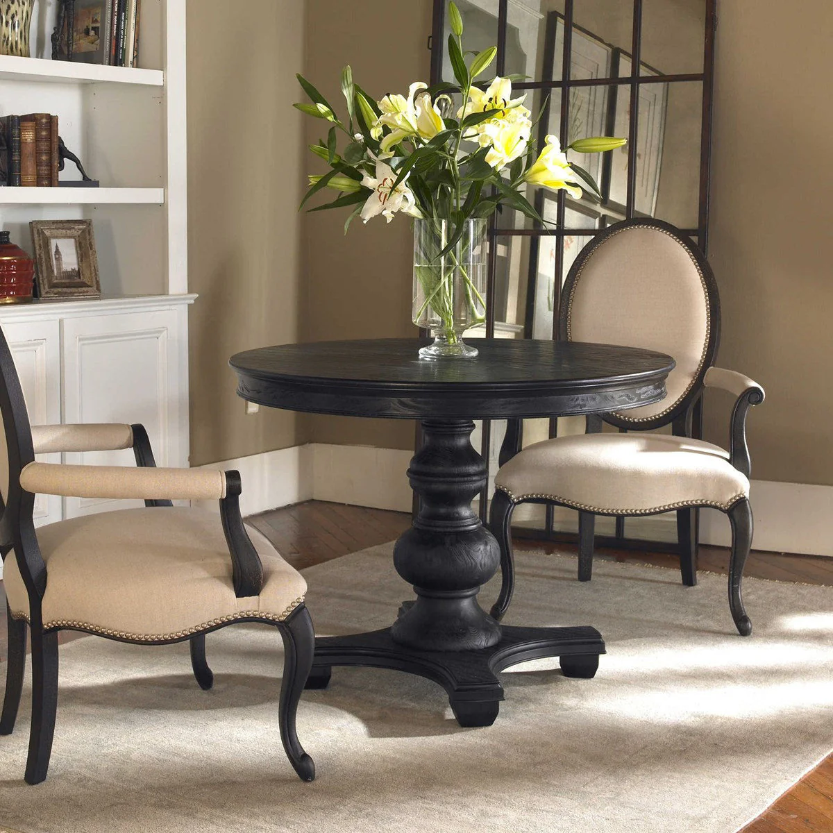 Uttermost Brynmore Black Wood 42” Round Dining Table - Image 3