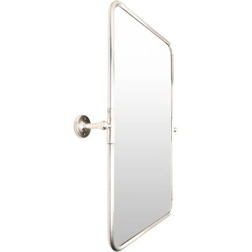 Surya Wall Decor & Mirrors Burnish Modern Bathroom Wall Mirror Silver Finish BUN-001 Multiple Sizes Available - Image 3