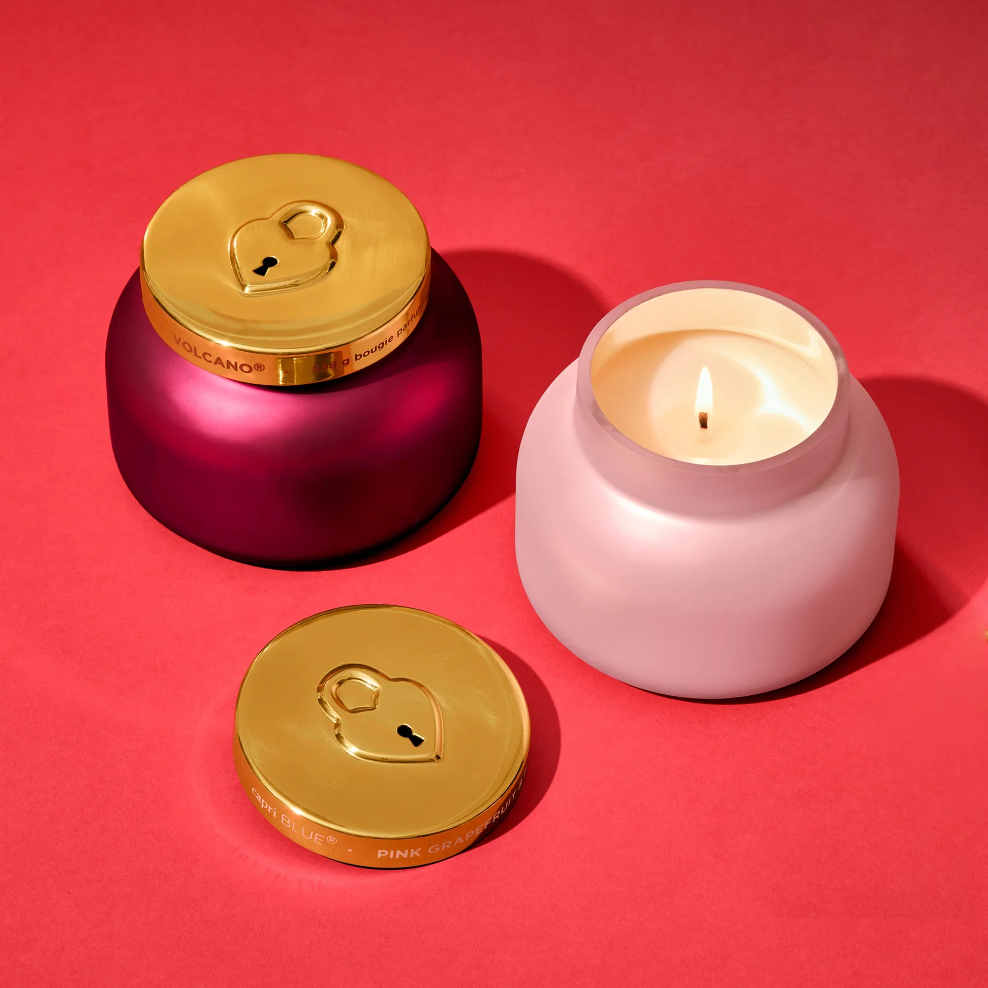 Capri Blue Locked in Love Duo ~ Volcano Signature Jar + Pink Grapefruit & Prosecco ~ IN-STORE PURCHASE ONLY