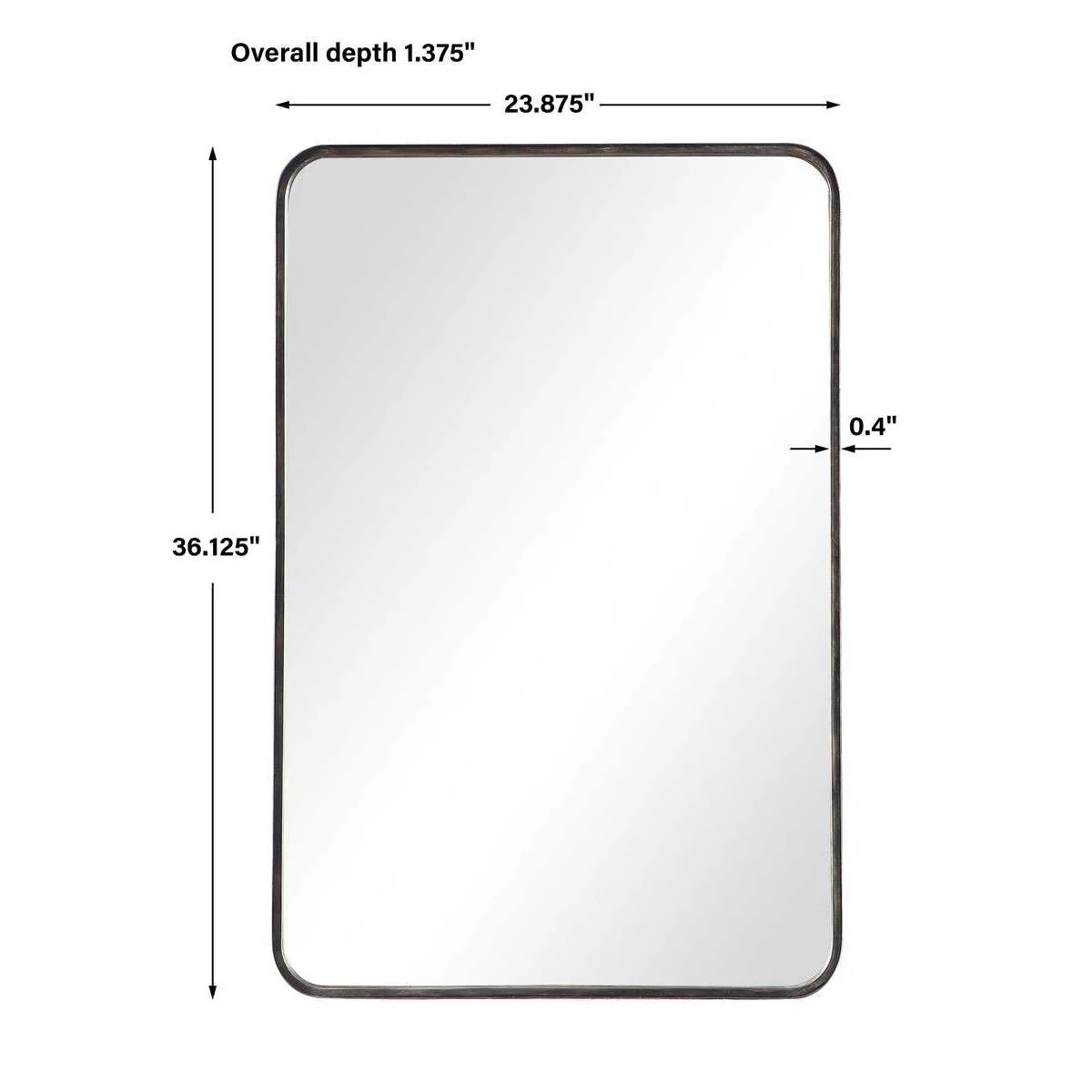 Casa Bella Living Rounded Corners Dark Bronze Mirror - Image 7