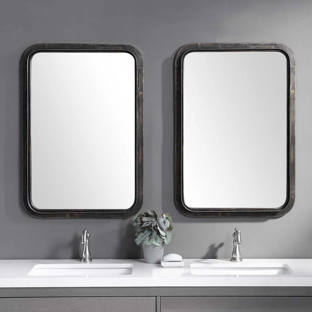 Casa Bella Living Rich Dark Bronze Metal Framed Mirror - Image 2