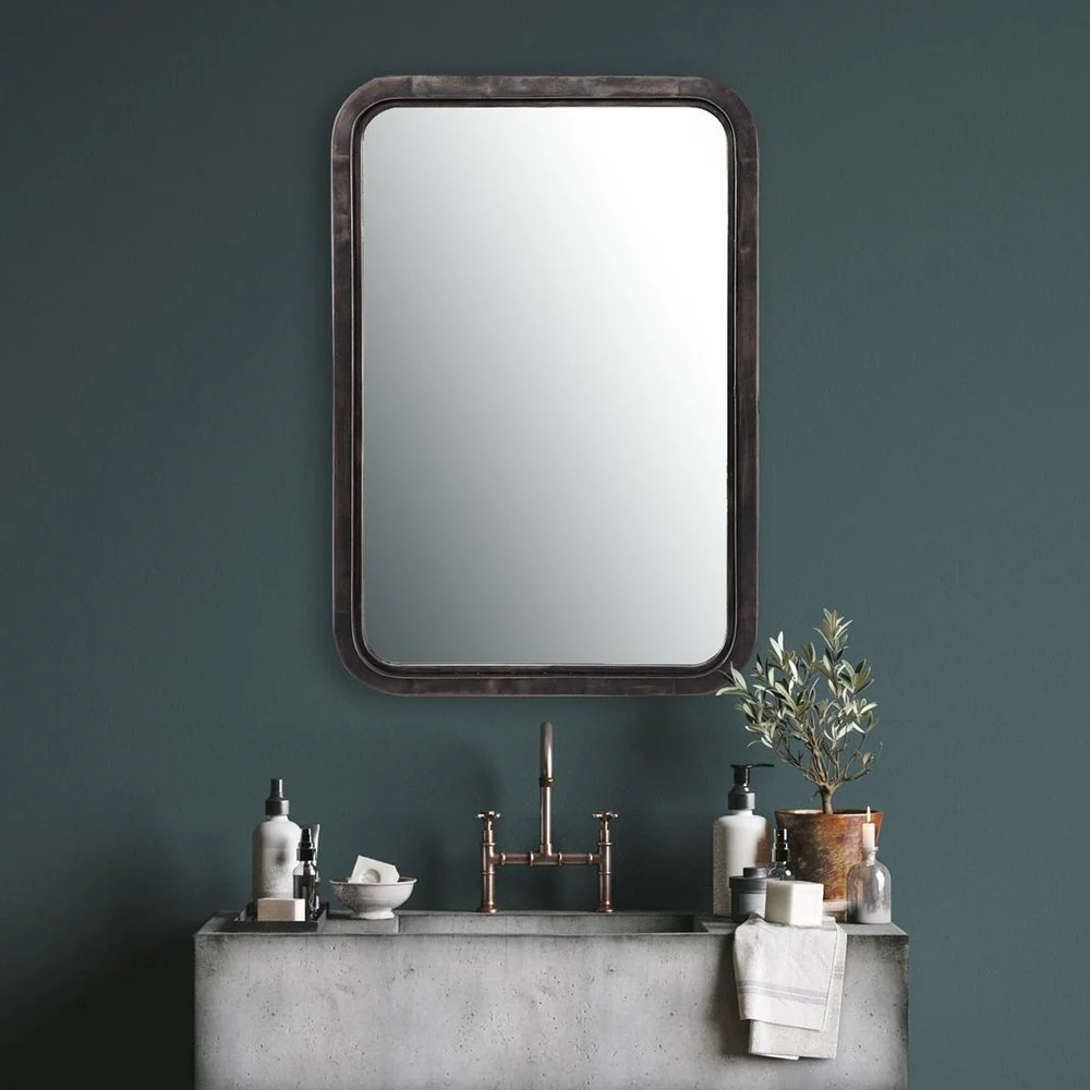 Casa Bella Living Rich Dark Bronze Metal Framed Mirror - Image 3