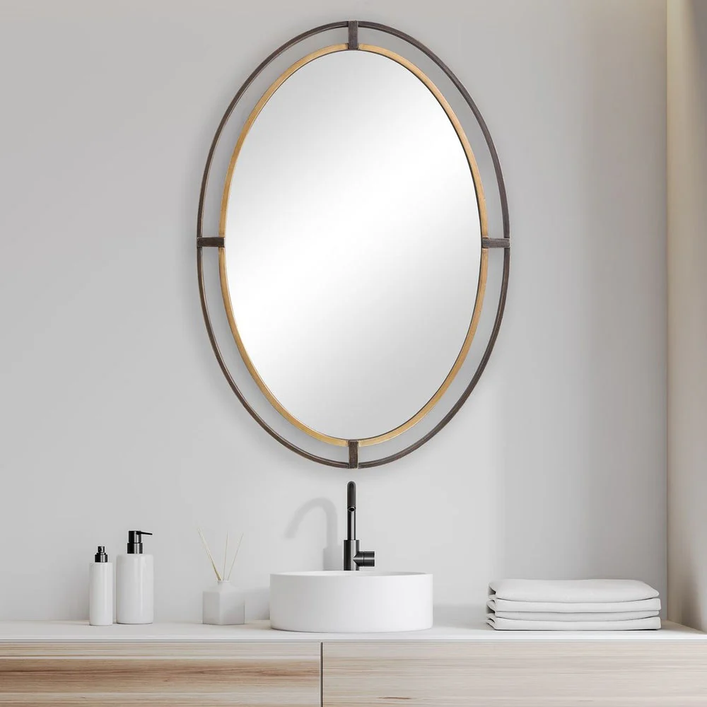 Casa Bella Living Oval Double Framed Mirror