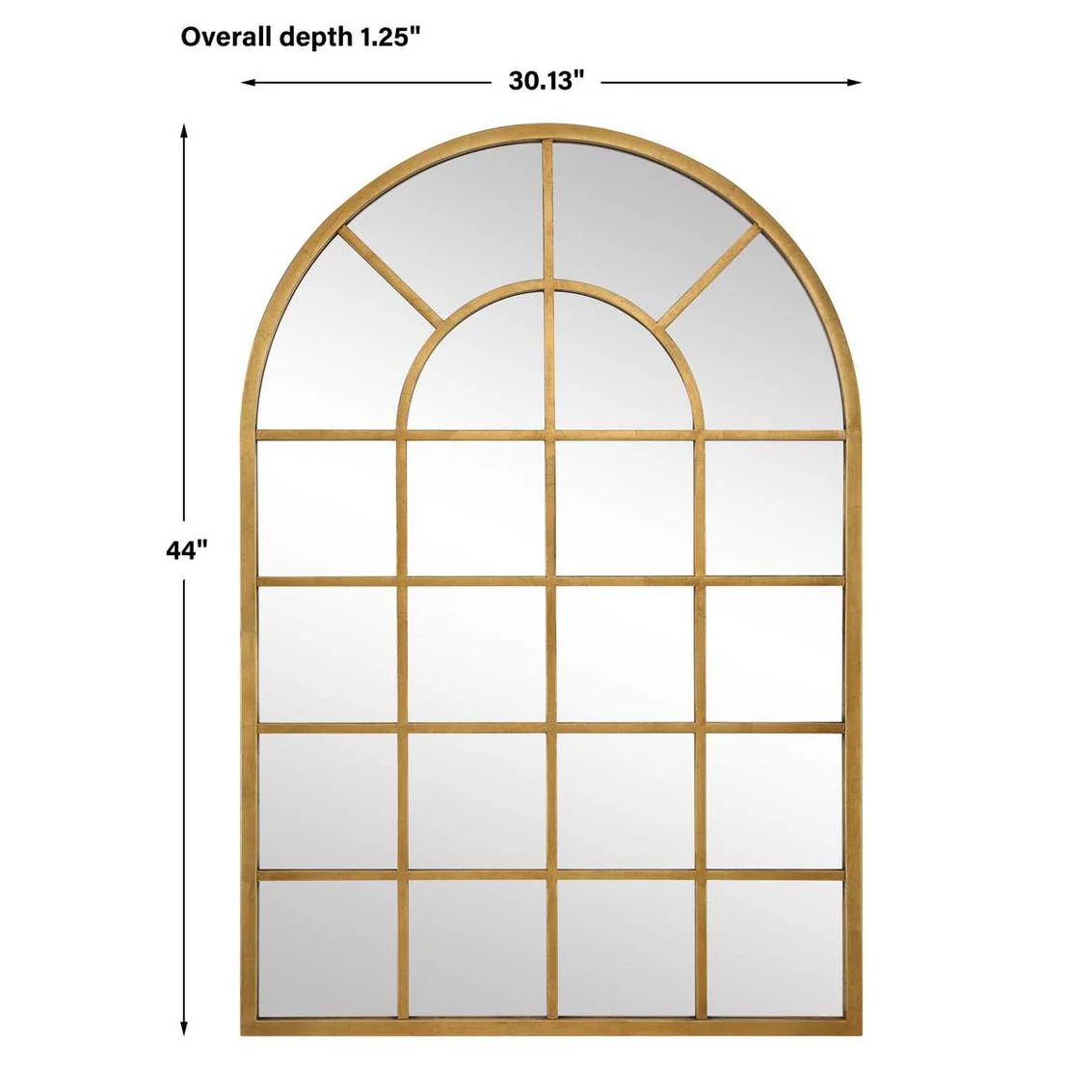 Casa Bella Living Gold Leaf Windowpane Mirror - Image 7