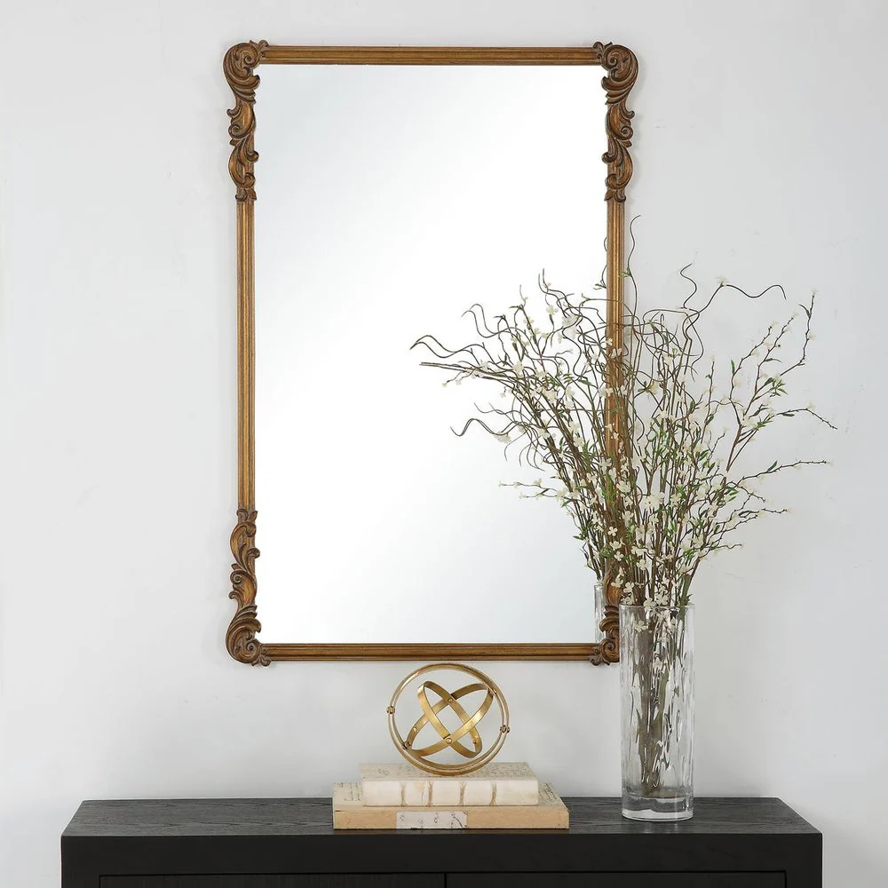 Casa Bella Living Old World Antique Gold Mirror