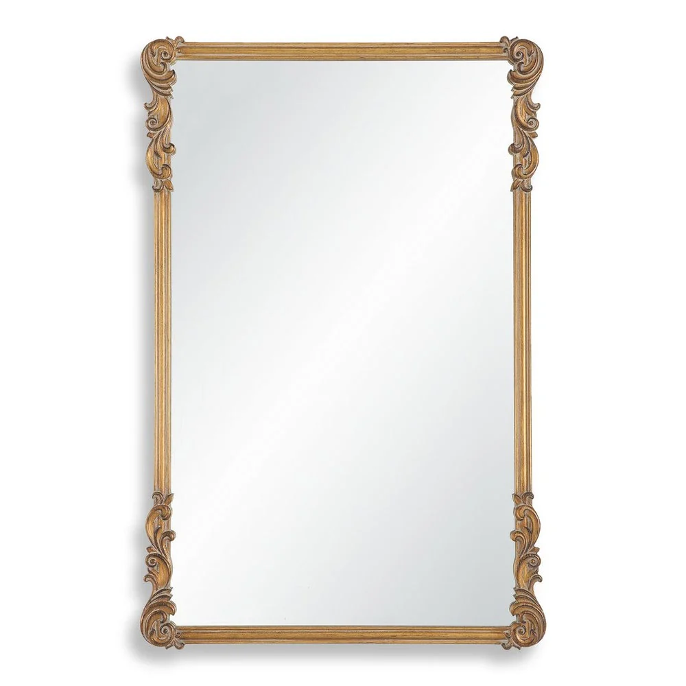 Casa Bella Living Old World Antique Gold Mirror - Image 2