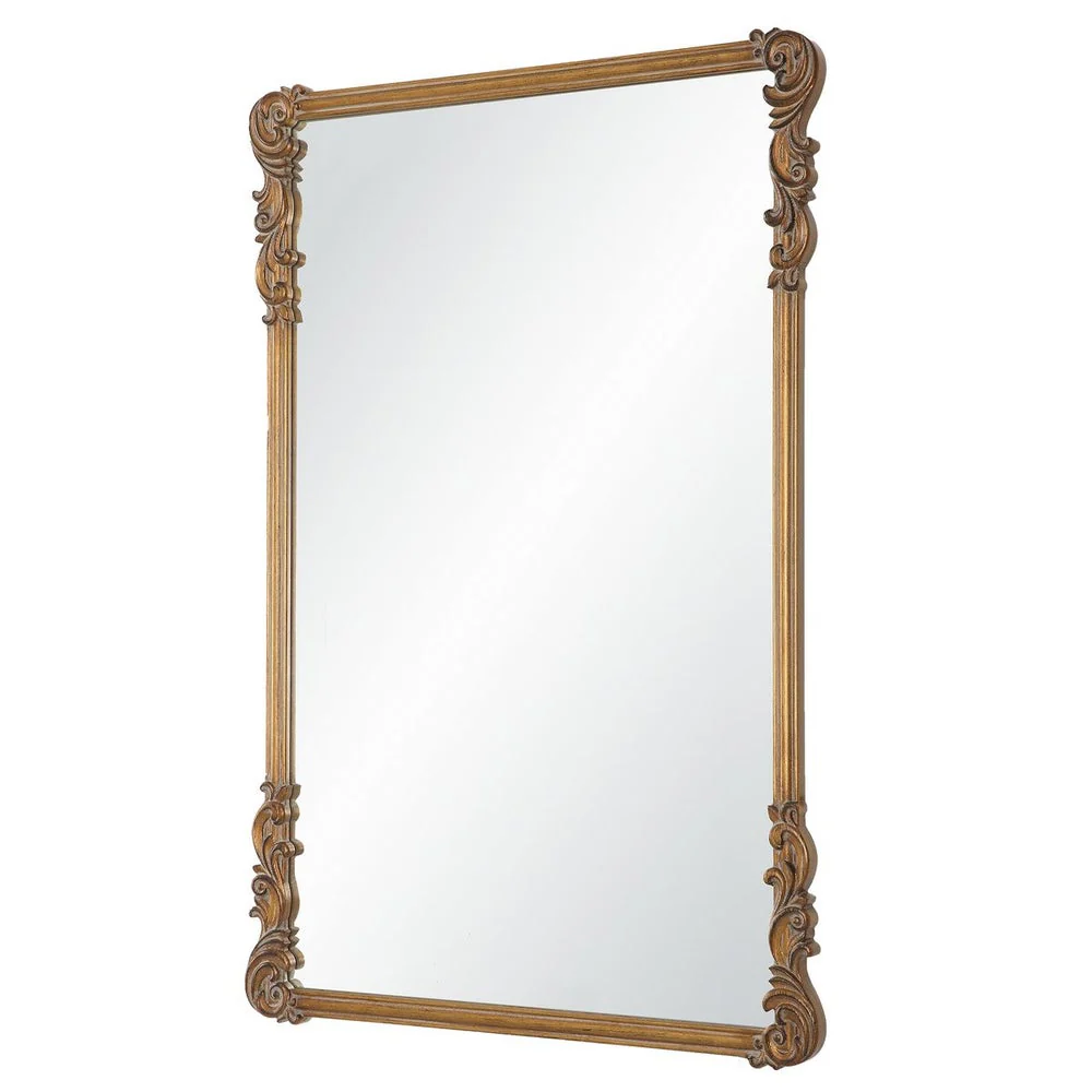 Casa Bella Living Old World Antique Gold Mirror - Image 3