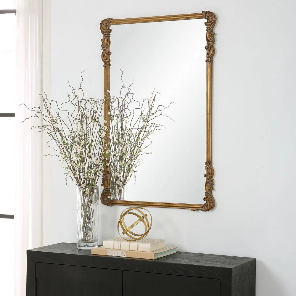 Casa Bella Living Old World Antique Gold Mirror - Image 6
