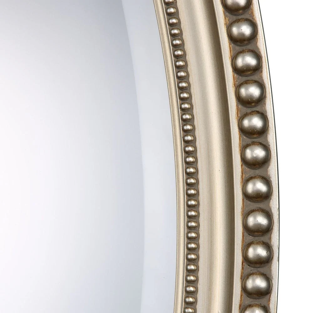 Casa Bella Living Oval Beaded Silver Finish Mirror - Image 6