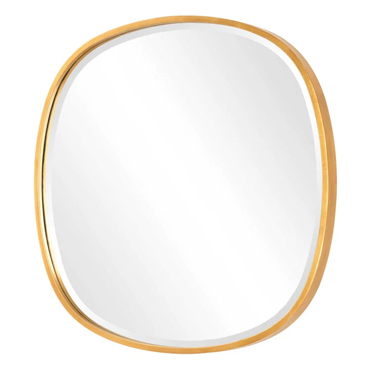 Casa Bella Living Modern Classic Round Gold Leaf Finished Mirror - Image 3