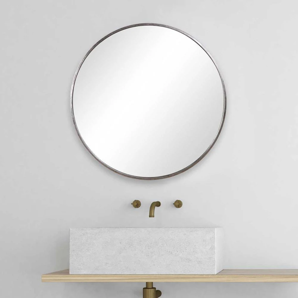 Casa Bella Living Antique Silver Metal Framed Mirror - Image 2