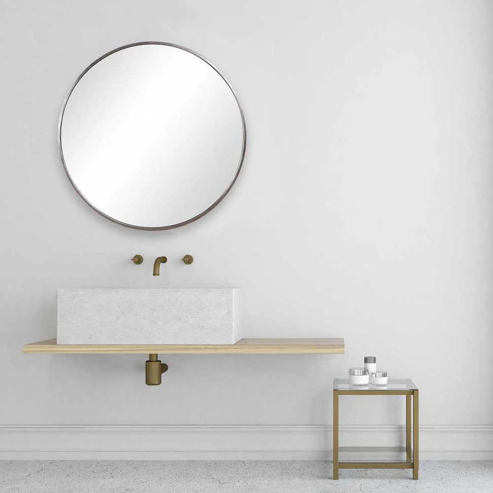 Casa Bella Living Antique Silver Metal Framed Mirror - Image 3