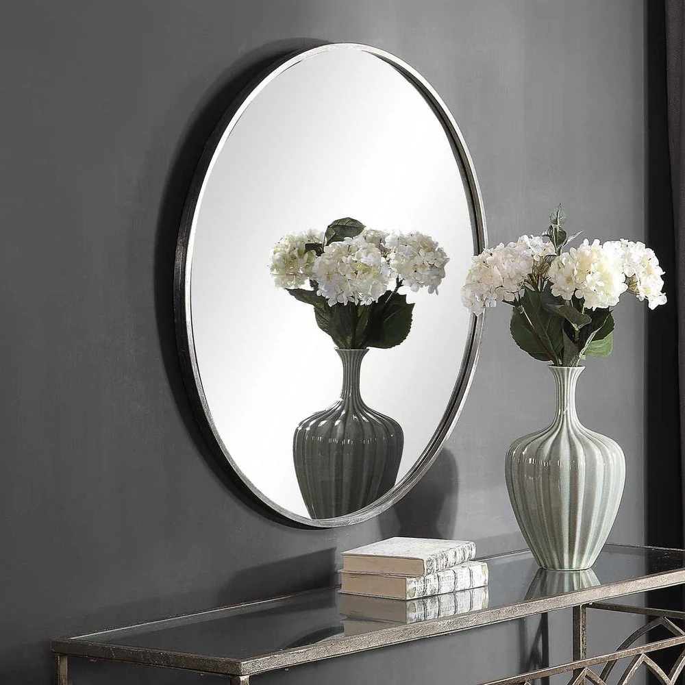 Casa Bella Living Antique Silver Metal Framed Mirror - Image 4