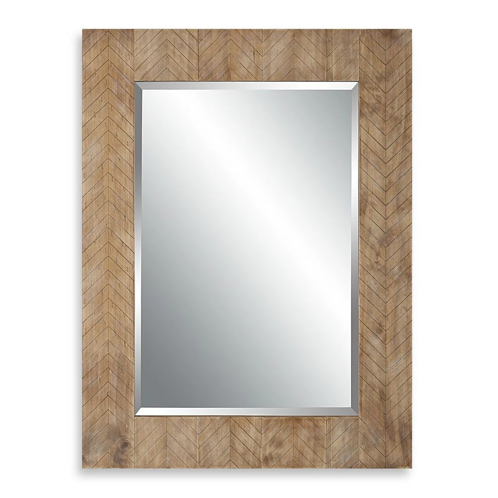 Casa Bella Living Chevron Wood Framed Mirror - Image 4