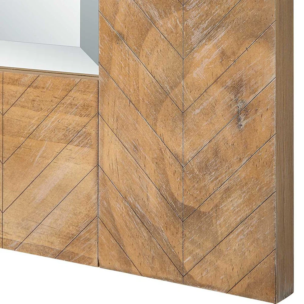 Casa Bella Living Chevron Wood Framed Mirror - Image 6