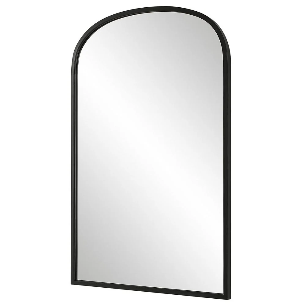 Casa Bella Living Arched Top Matte Black Framed Mirror - Image 4