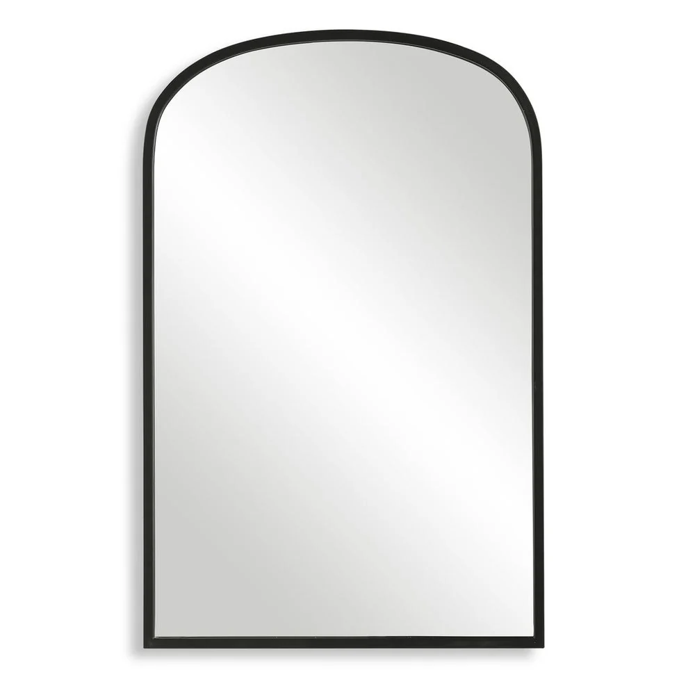 Casa Bella Living Arched Top Matte Black Framed Mirror - Image 5