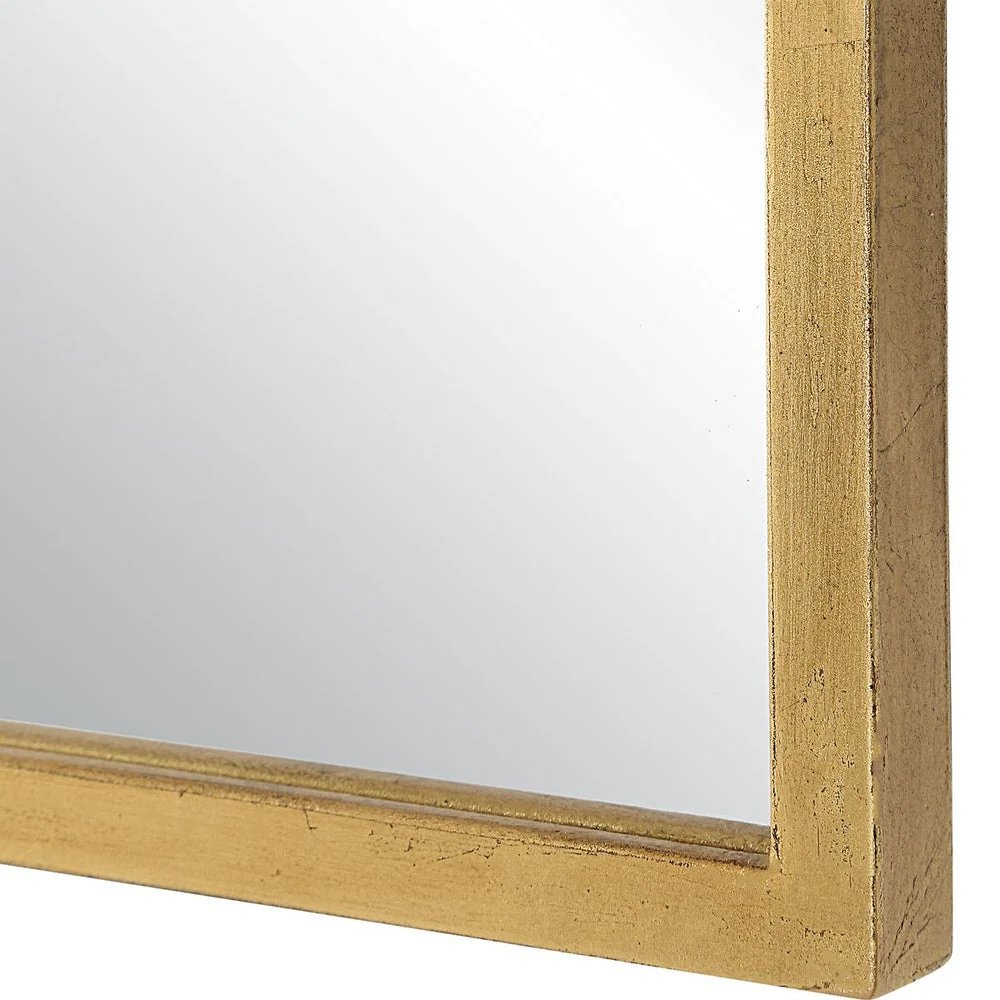 Casa Bella Living Arched Unique Gold Leaf Framed Mirror - Image 6