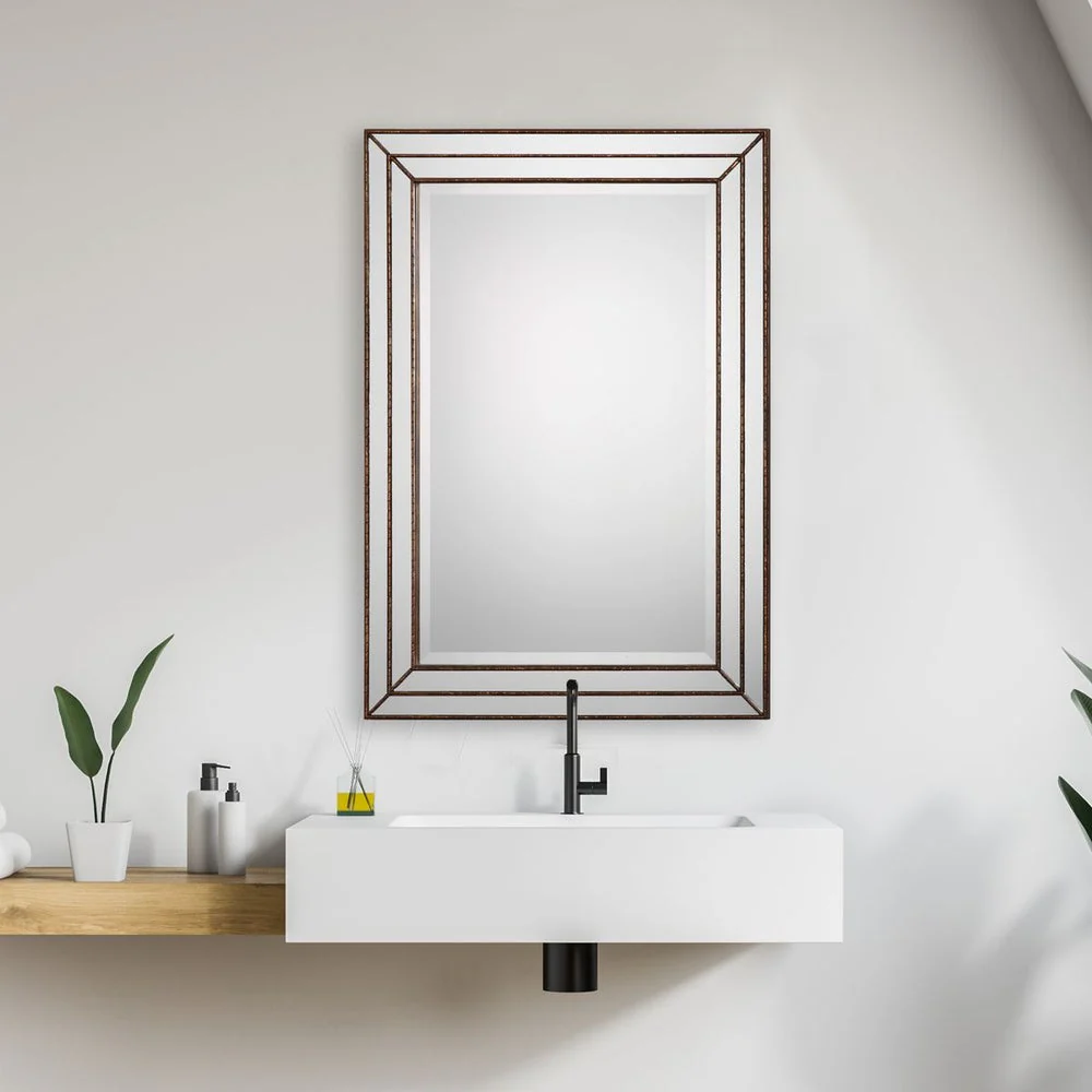 Casa Bella Living Finished In Metallic Bronze Framed Mirror - Image 2