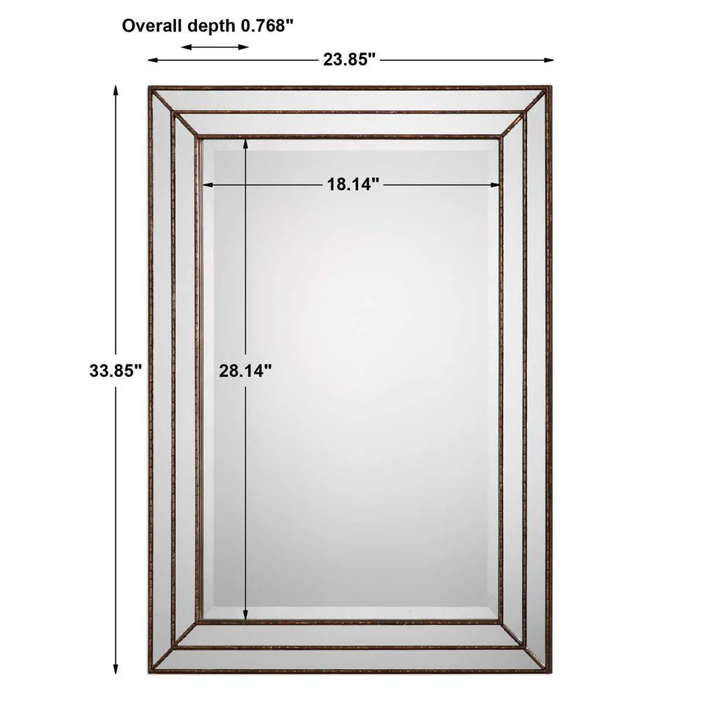 Casa Bella Living Finished In Metallic Bronze Framed Mirror - Image 6