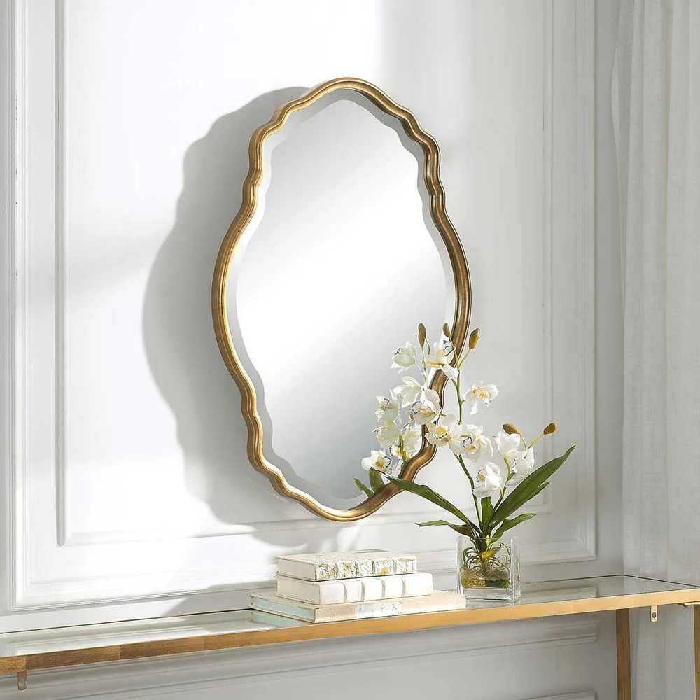 Casa Bella Living Rich Gold Finished With Amber Glazed Frame Mirror - Image 2