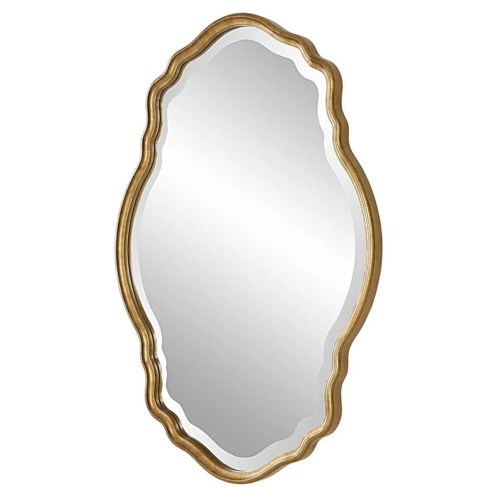 Casa Bella Living Rich Gold Finished With Amber Glazed Frame Mirror - Image 3