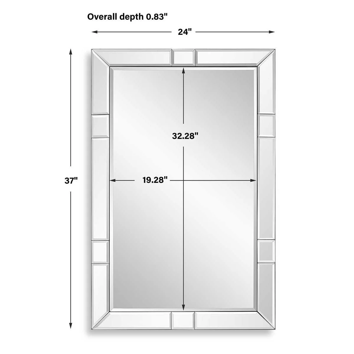 Casa Bella Living Beveled Mirror Panels Frame Mirror - Image 7