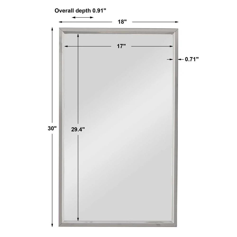Casa Bella Living Stainless Steel Framed Mirror - Image 6