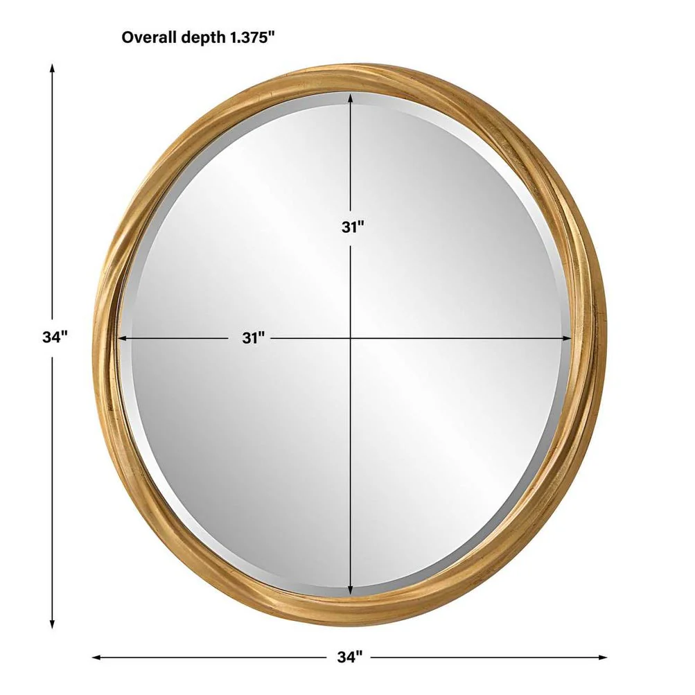 Casa Bella Living Twisted Gold Leaf Mirror - Image 8
