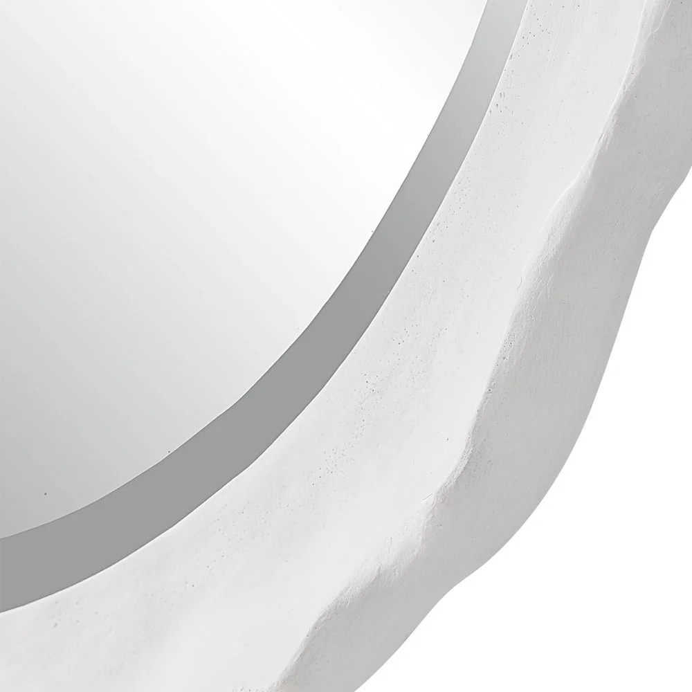 Casa Bella Living Coastal White Coral Matte White Finished Mirror - Image 7