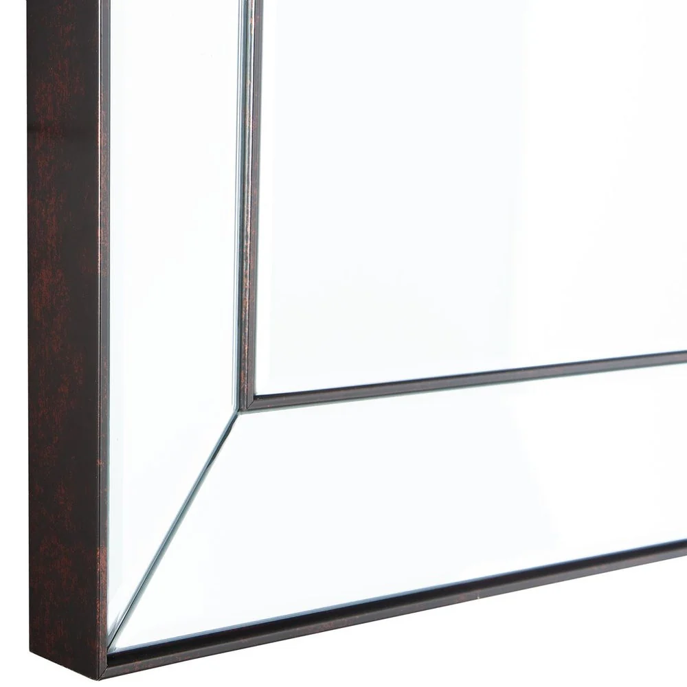 Casa Bella Living Rectangular Dark Bronze Thin Inner Edge Beveled Mirror - Image 5