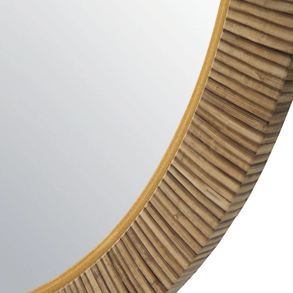 Casa Bella Living Relaxing Round Rattan Look Alike Mirror - Image 5