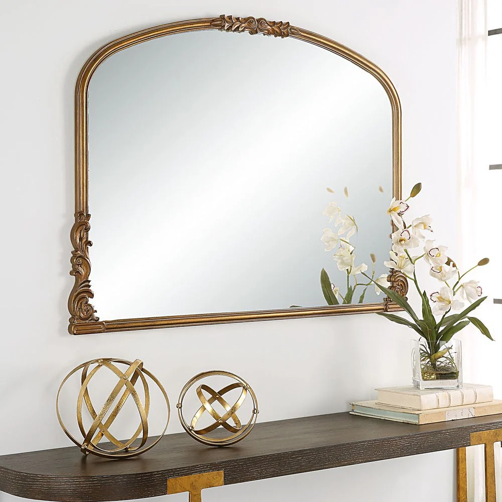 Casa Bella Living Antique Gold Baroque Mirror - Image 2