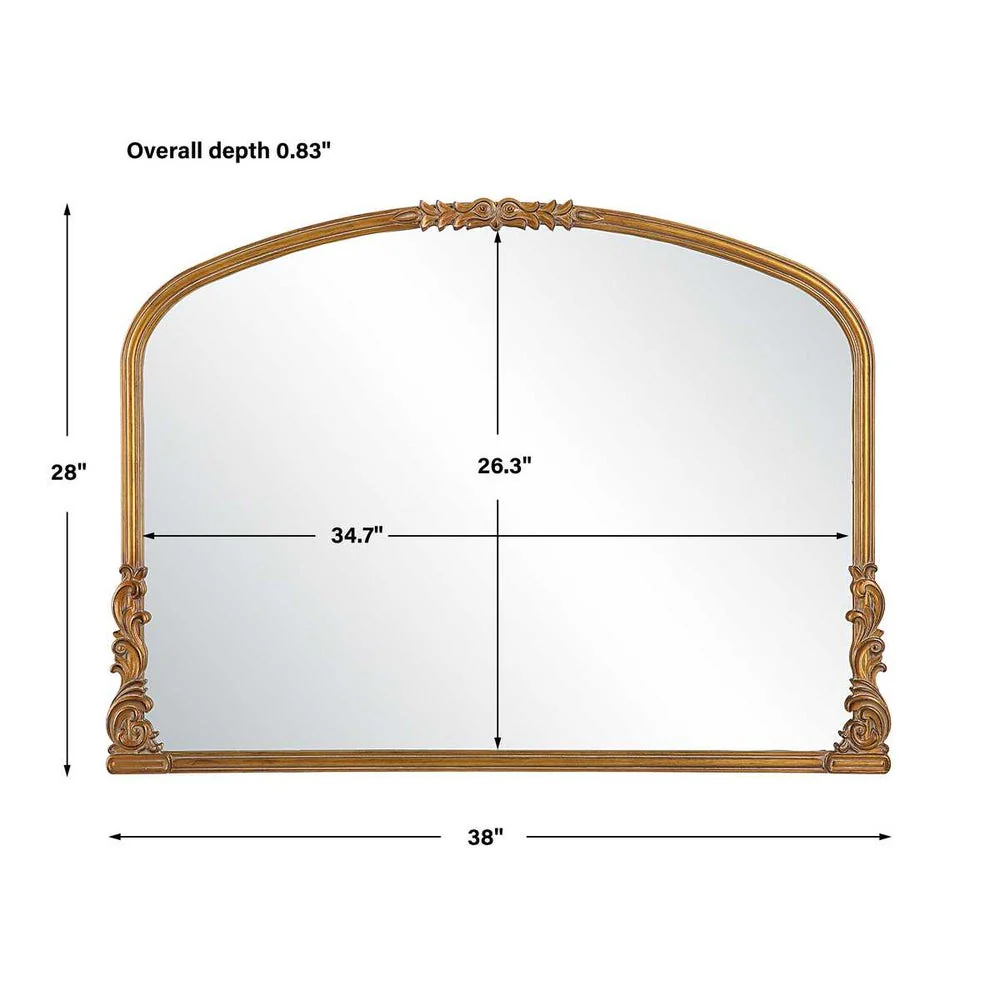 Casa Bella Living Antique Gold Baroque Mirror - Image 7