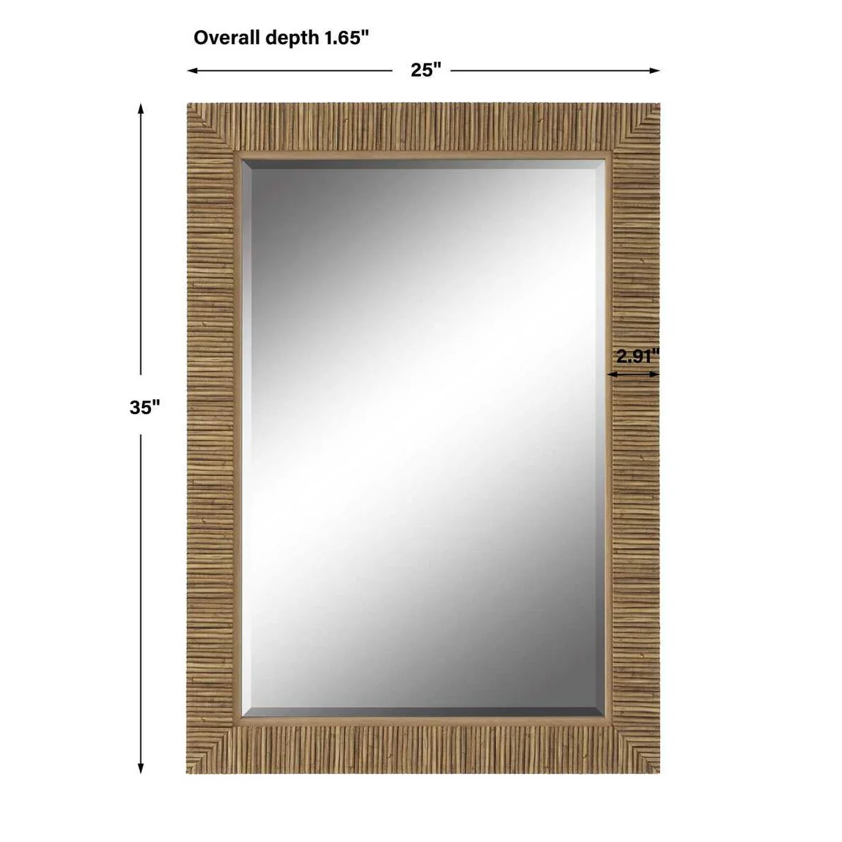 Casa Bella Living Natural Looking Rattan Framed Mirror - Image 10